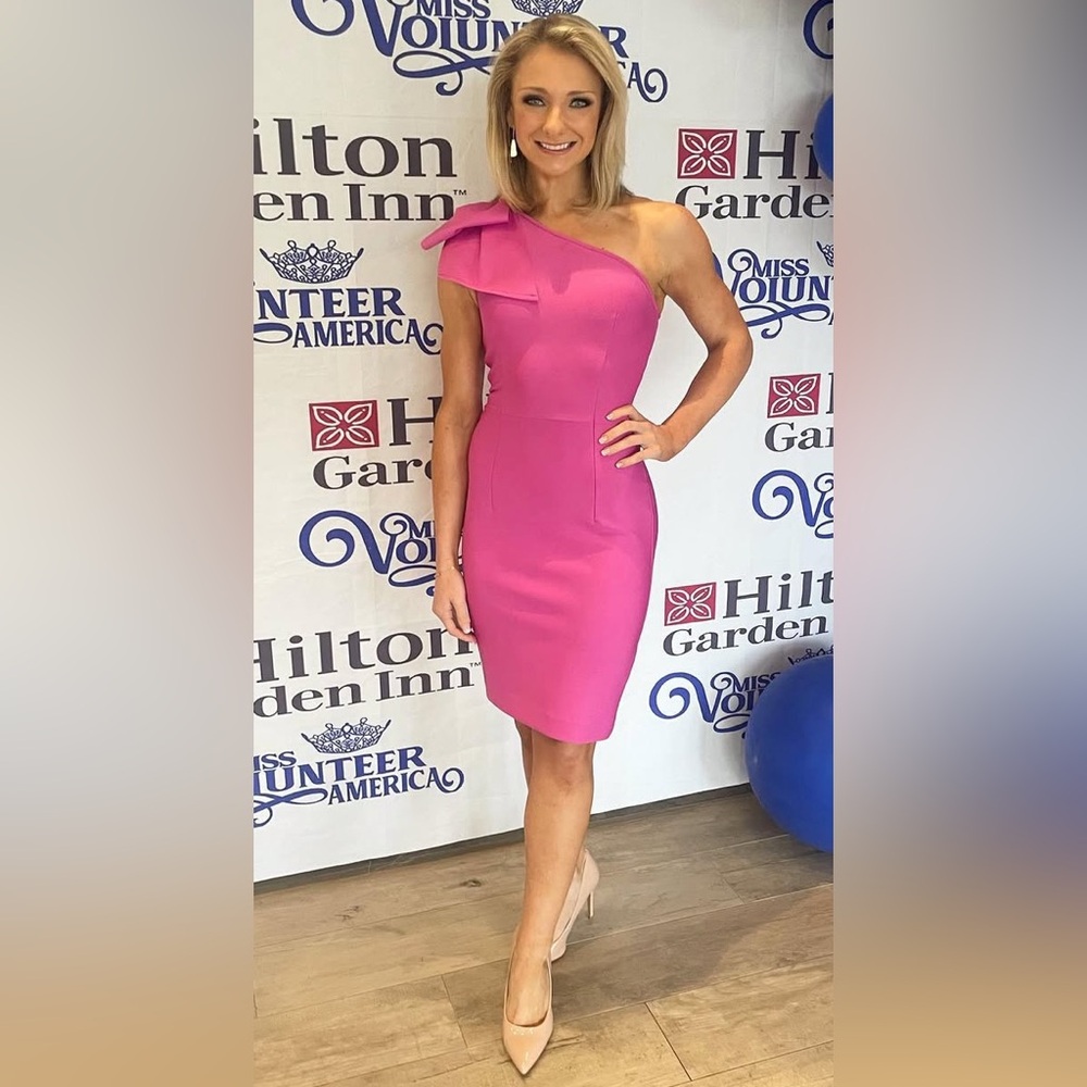 Chic One-Shoulder Pink Cocktail Dress
